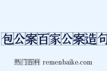 包公案百家公案造句是什么意思的图片